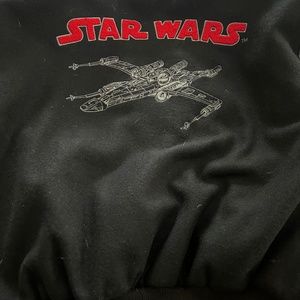 Star Wars Leather Sleeved Embroidered Jacket Size Large